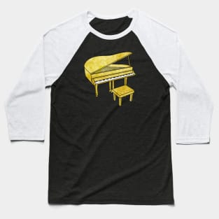 Gold Piano Baseball T-Shirt